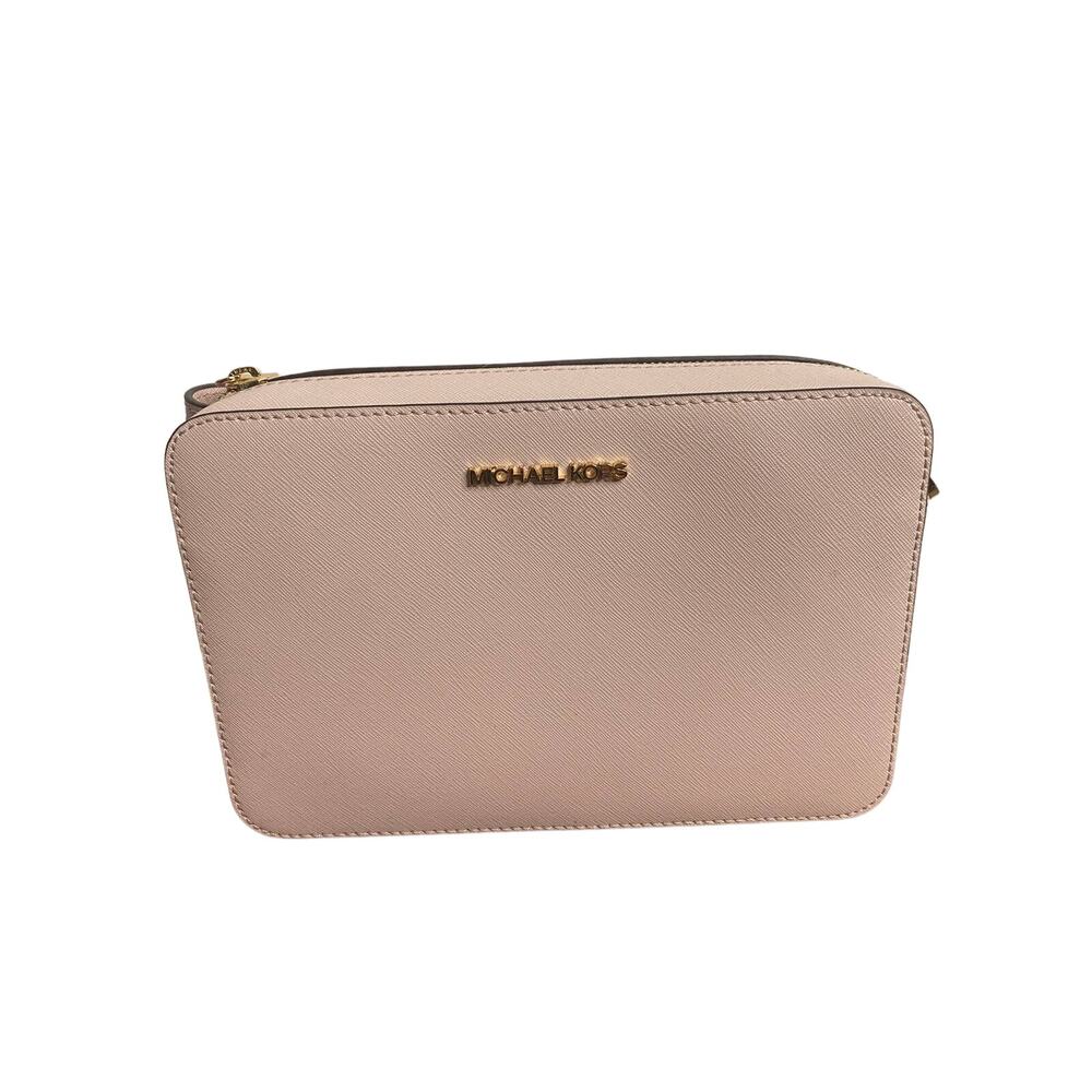 Michael Kors Jet Set Item Crossbody Shoulder Bag Pink Leather Everyday Handbag L